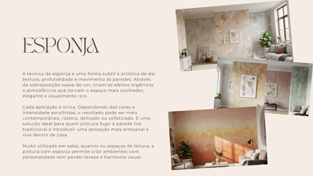 Pintura com técnica de esponja